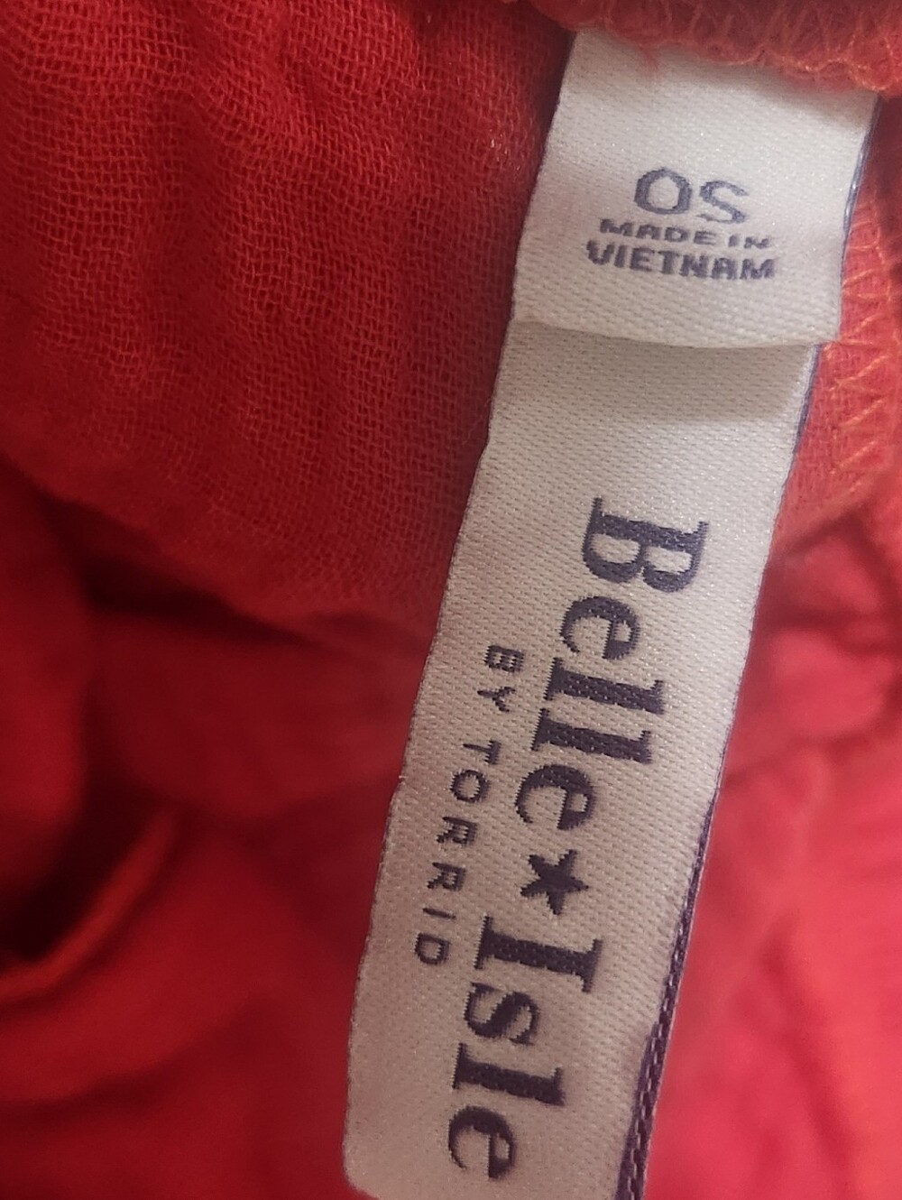 Torrid Belle Isle Red Cotton Wide Leg Pants Size 0S 12 Short NWOT - Picture 6 of 7